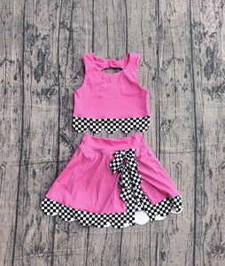 GLK0268 Falda personalizada para niña pequeña, rosa y morada, lisa, estampada, transpirable, falda de yoga para bebé, niña, verano, venta al por mayor - Product Image 6