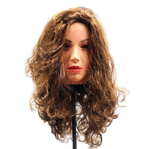 <span class=keywords><strong>Masque</strong></span> <span class=keywords><strong>réaliste</strong></span> en <span class=keywords><strong>latex</strong></span> pour le visage entier, visage de personne réelle <span class=keywords><strong>avec</strong></span> <span class=keywords><strong>cheveux</strong></span> naturels, accessoire de déguisement, accessoire de blague, couvre-chef. - Product Image 6