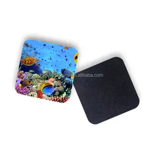 3d โฮโลแกรมที่กำหนดเองซิลิโคนจานรองแก้วปลาสไตล์ Lenticular Coasters