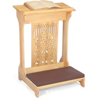 Table de prière en bois avec banc à genoux, design traditionnel, durable et confortable