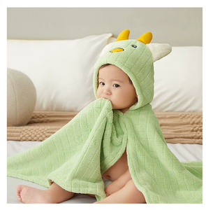 Toalla con Capucha para Bebé, Súper Absorbente, de Microfibra de Lujo, con Diseño de Dibujos Animados, Logotipo Personalizado, al por Mayor - Product Image 1