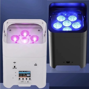 <span class=keywords><strong>SFR</strong></span> 10 pièces Projecteur de Scène Intelligent Sans Fil sur Batterie DMX LED WIFI Télécommandé 6*18W RGBWA+UV 6-en-1 pour Mariages et Fêtes IP33 - Product Image 3