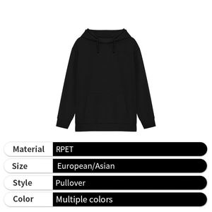 Sweat à capuche d'hiver en RPET brodé sur mesure de haute qualité, tricoté épais et surdimensionné - Product Image 3