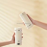 Tasse à eau chauffante électrique portable 220V, 4 vitesses, affichage de la température, mini tasse intelligente isolée, mug de voyage, bouilloire auto-chauffante