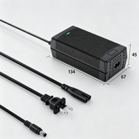 Chargeur de batterie 53,6V 54,6V 1,3A-2A-2,3A avec éclairage LED pour Segway-Ninebot ZT3 Pro, certifié CE, RoHS, prise EU Schuko, garantie 24 mois