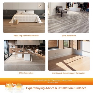 Revêtement de sol vinyle auto-adhésif LVT, pose à sec, auto-nivelant, installation par emboîtement, pour la rénovation intérieure des chambres et des salons - Product Image 4