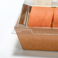 Vente en gros emballage en papier de boulangerie dessert biscuit macaron pâtisserie boîte à gâteau dessert transparente avec couvercle transparent