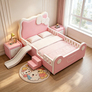 <span class=keywords><strong>Letto</strong></span> <span class=keywords><strong>per</strong></span> <span class=keywords><strong>Bambini</strong></span> con Scivolo, Sponde di Sicurezza e Struttura in Legno Massello - Product Image 6