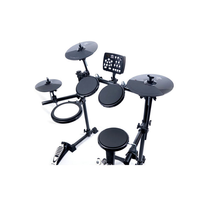 HEBIKUO HD-006S Professional 5-Piece Electronic Drum/Electric Drum Set with 3 Cymbals & 50 Songs for Kids