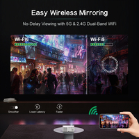 Proyector LCD inalámbrico para películas al aire libre, dispositivo de proyección Ultra corto con Wifi 5G, compatible con USB, 4K/Smartphone/TV Stick