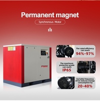 Compresseur d'air à vis rotatif PM VSD à faible bruit, haute efficacité, 10HP, 15HP, 20HP, 30HP, 100HP, avec sécheur d'air
