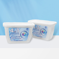 Kapsul Cuci Pakaian Label Pribadi OEM, Menghilangkan Noda, Anti Tungau, 4 in 1, Deterjen Pod Cuci dengan Butiran Peningkat Aroma