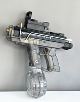 Pistolet à eau électrique UZI simulé haute puissance avec fonction d'éclairage Nouveaux jeux de bataille automatiques de jouets en plein air pour les enfants