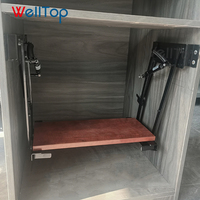 Accessoires de quincaillerie métallique en gros pour meubles, mécanisme de levage de cuisine moderne noir, mécanisme caché pour armoire, fermeture amortie pour café