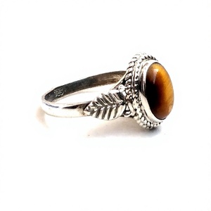 925 Sterling Silver Handmade <b>Ring</b> with <b>Tiger</b> <b>Eye</b> Stone Latest Design Gemstone <b>Rings</b> for Wholesale - Product Image 3