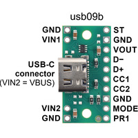 Carte de raccordement multiplexeur d'alimentation TPS2116 avec connecteur USB Type-C, module de commutation automatique de l'alimentation à double canal pour le bricolage