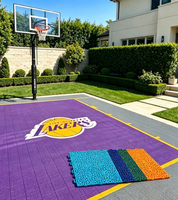 Dalles de sol modulaires emboîtables multi-sports pour jardin : basketball, pickleball, badminton, tennis – en PP écologique
