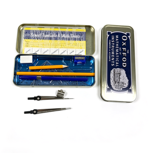 High Quality 14pcs <b>Math</b> <b>Set</b> <b>Oxford</b> Metal Compass Divider Mathematical Instrument Box for School Children - Product Image 6