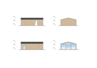 Luxuriöses Modernes Barndominium Vorgefertigte Leichtstahlvilla 1 Schlafzimmer 1 Bad Dreieckige Form Einstöckiges Haus mit Metalldach