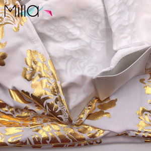 Promozionale Damasco Stampaggio Metallic Gold Argento Copertura Della Sedia Dello Spandex per la Cerimonia Nuziale Del Partito Di Natale - Product Image 4