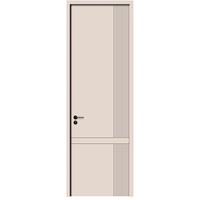 Série de portes intérieures modernes et simples de couleur blanche, avec plusieurs motifs de panneaux géométriques pour s'adapter à différents styles de maison