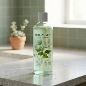 Nettoyant visage à la vitamine C à base de plantes, nettoyant facial naturel, nettoyant éclaircissant pour la peau, emballage personnalisé avec logo, flacon cosmétique OEM - Product Image 1