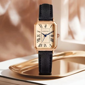 Montres pour femmes de luxe vintage à mouvement à quartz carré en alliage, avec cadran à aiguilles et chiffres romains, prix d'usine - Product Image 2