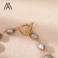Collier vintage en perles d'eau douce violettes naturelles, fil de cuivre enroulé à la main, idéal pour les fêtes
