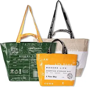 Nylon Convenient Shopping Bag Umwelt freundliche wasserdichte Aufbewahrung Gewebte Tasche Papier Kunststoff wieder verwendbare Umhängetaschen