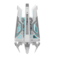 Casing PC Mecha Space NPC ALSEYE, Desain Baru Bergaya Futuristik Micro ATX/ITX, Pendingin Cair 360mm, Casing & Tower Komputer Gaming