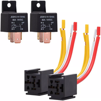 Heavy Duty 12V 80A 4 broches 5 broches 4 fils faisceau prise prise marche/arrêt normalement ouvert SPST relais JD2912 14VDC pour voiture moteur automobile