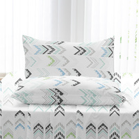 Ensemble de Draps d'Hôtel Imprimés 2-3 Pièces, Parure de Lit Double Super Douce