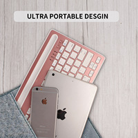 78-Tasten-BT-Wireless-Tastatur für iPad, Tablet, iPhone, mit Ständer, wiederaufladbar, Dual-Channel, Mini, tragbar, kompakt, schlank