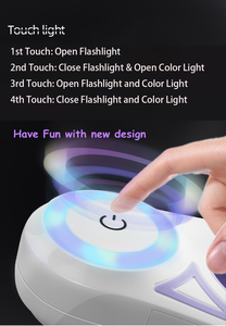 Einziehbare Haustier leine mit Touch Light, LED-Taschenlampe, 16 Fuß, 360 ° ohne Verwicklung, Einhand bremse und Schloss, rutsch fester weicher TPR-Griff - Product Image 6