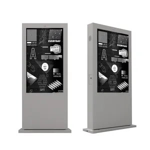 36 70 Lcd Led Advertising Kiosk Touch Screen Digital Signage Outside Sunlight Readable Outdoor Double Sided Display