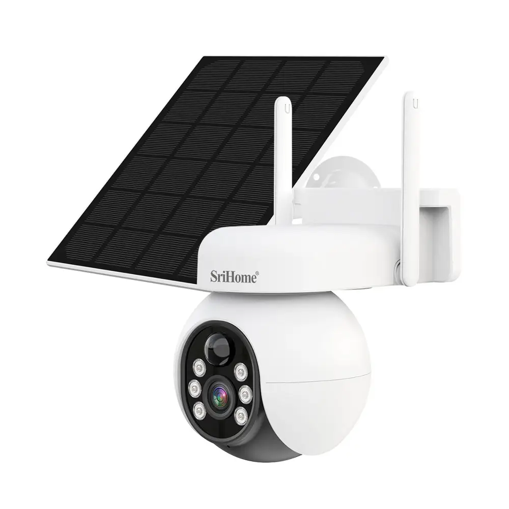 4G LTE كاميرا أمن خلوية خارجية تعمل بالطاقة الشمسية بدون واي فاي تسجيل حركة اتجاهين صوت IP65 مقاوم للماء رؤية ليلية