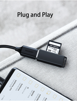 UGREEN kabel adaptor OTG, kabel koneksi eksternal transmisi ultra-tinggi, kabel OTG betina Tipe C jantan ke USB a 3.0
