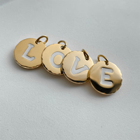 Breloques Initiales en Acier Inoxydable EMANCO Style Minimaliste avec 26 Lettres de l'Alphabet Idéales pour la Fabrication de Bijoux DIY Vente en Gros Dropshipping