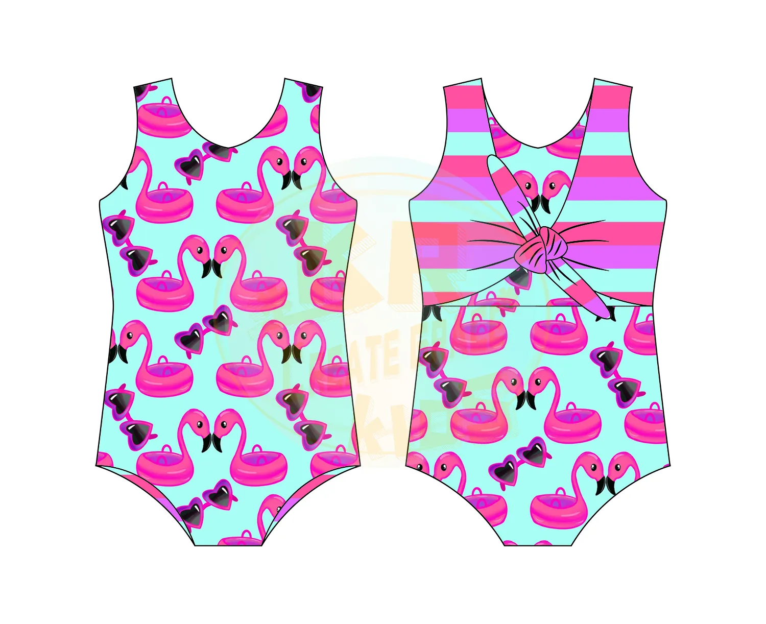 2024 nuovo costume da bagno sfuso personalizzato per bambine un pezzo Bikini per bambini tuta da spiaggia graziosi costumi da bagno con stampa