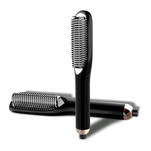 Custom Logo PTC <b>Heated</b> Styling <b>Brush</b> 3 Settings Safe Auto Off Detangling Styling One Step Hair Care Tool Device Salon Home - Product Image 2