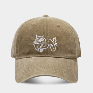 Casquette de baseball vintage en coton délavé personnalisée, style décontracté, avec logo personnalisé, non structurée, ajustable, 6 panneaux, pour hommes et femmes - Product Image 4