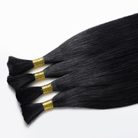Extensions de cheveux humains vierges indiens bruts non traités, cheveux en vrac 100% vierges humains, cheveux bruts à cuticules alignées, vente en gros