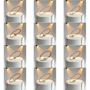 Pulseras y Brazaletes de Plata de Ley 925 Originales con Dijes de Corazón, Cuentas y Cadenas de Serpiente para Mujer, Joyería de Lujo DIY en Oro Rosa - Product Image 1