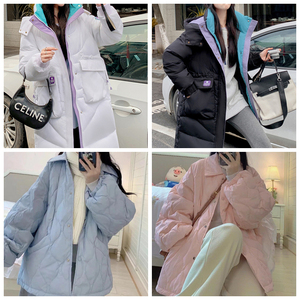 Giacca di cotone all'ingrosso a basso prezzo per <span class=keywords><strong>donna</strong></span> stile medio-<span class=keywords><strong>lungo</strong></span> con cappuccio e vita Cinching effetto dimagrante grande tasca - Product Image 2