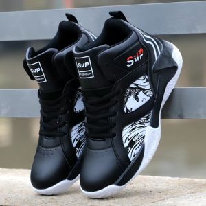 <span class=keywords><strong>Scarpe</strong></span> Sportive da Uomo, Alte per Basket, con Cinturino, Impermeabili, in Pelle, Suola Spessa, Rialzanti, Casual - Product Image 2