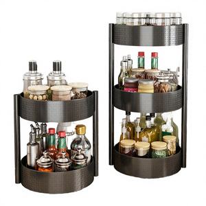 Estante metálico de tres niveles para especias, multifuncional, para encimera de cocina, para uso en la cocina. - Product Image 1