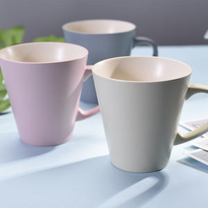 Nordic Style Matte Ceramic Mug Single Cup Solid Color With Handle <b>Microwave</b> Safe For Home Use - Product Image 1