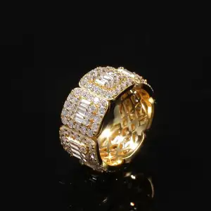 <span class=keywords><strong>Anello</strong></span> Hip Hop con Diamanti Placcato Oro e <span class=keywords><strong>Argento</strong></span> per Uomo e Donna, Ultimo Design, <span class=keywords><strong>Anello</strong></span> Personalizzato <span class=keywords><strong>Infinito</strong></span> Amore - Product Image 1