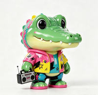 Figurine personnalisée Hip-hop Crocodile Graffiti en PVC et ABS, Statue moulée sur mesure, Fabriquée en Chine, OEM pour la vente en gros aux marques