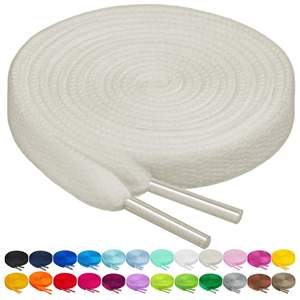 Lacets plats à haute élasticité, couleur personnalisée, polyester durable, design large pour le sport et les vêtements décontractés, marque VeloxSoles - Product Image 4